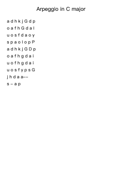 Arpeggio in C Major