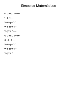 Símbolos Matemáticos
