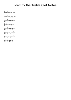 Identify the Treble Clef Notes