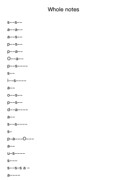 Whole notes