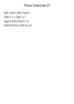 Piano Exercise 21