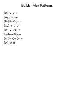 Builder Man Patterns