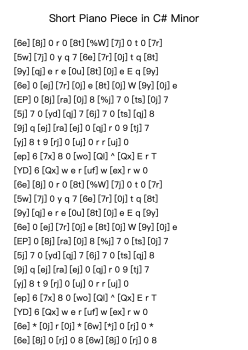 Short Piano Piece in C# Minor