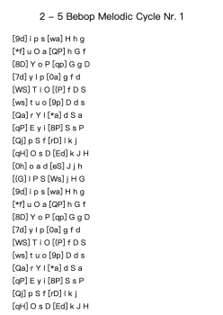 2 - 5 Bebop Melodic Cycle Nr. 1