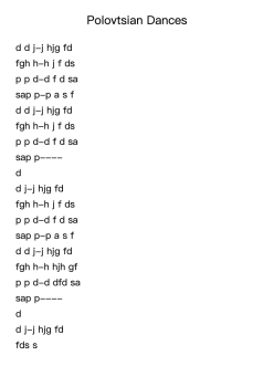 Polovtsian Dances