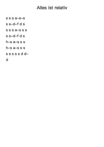 Alles ist relativ