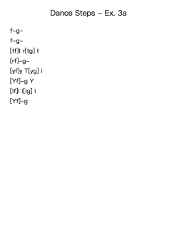 Dance Steps - Ex. 3a