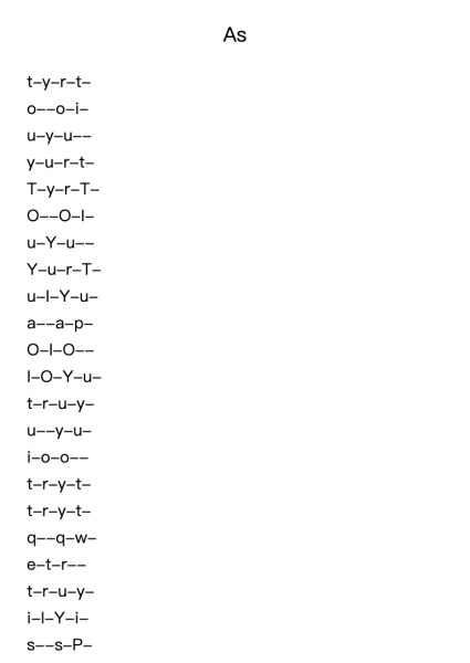 As