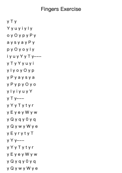 Fingers Exercise