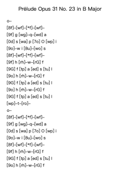 Prélude Opus 31 No. 23 in B Major