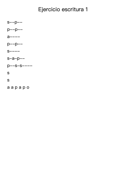 Ejercicio escritura 1