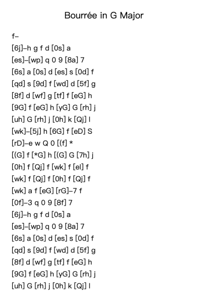 Bourrée in G Major