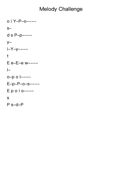 Melody Challenge