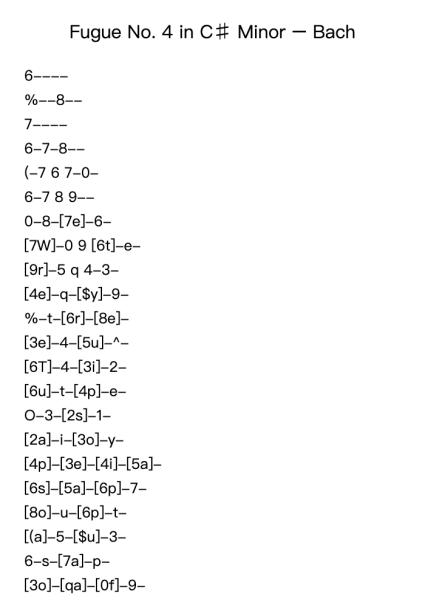 Fugue No. 4 in C♯ Minor, BWV 849