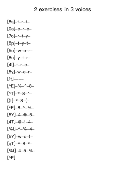 2 exercises in 3 voices