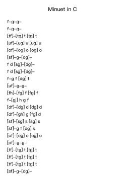 Minuet in C from First Book of Progressive Lessons