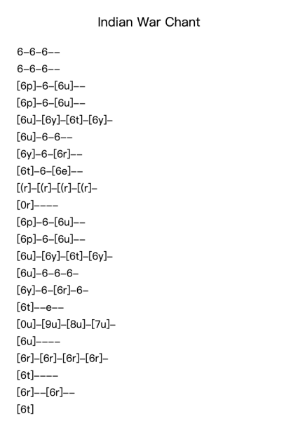 Indian War Chant