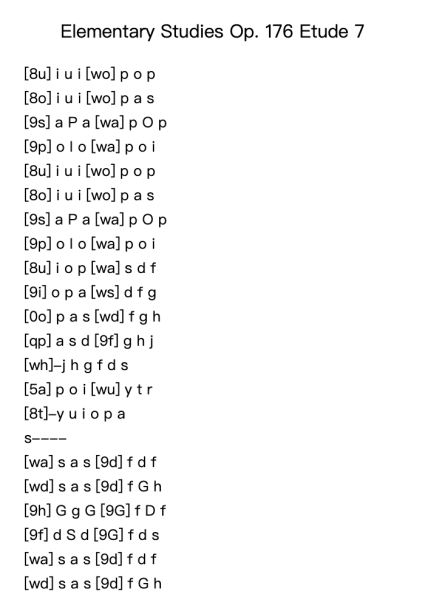 Etude 7 from Elementary Studies, Op. 176