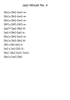 Jazz Minuet No. 4