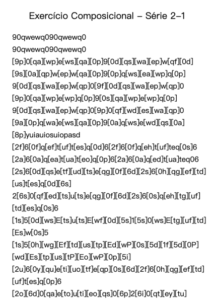 Exercício Composicional - Série 2-1