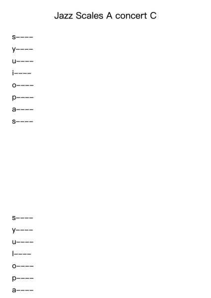 Jazz Scales A concert C