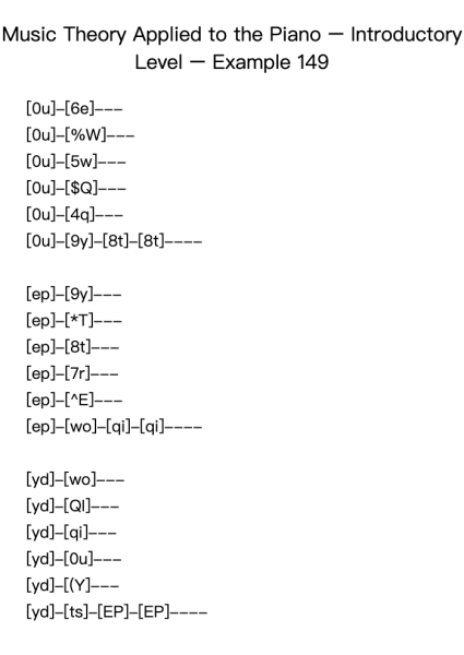 Music Theory Applied to the Piano – Introductory Level – Example 149