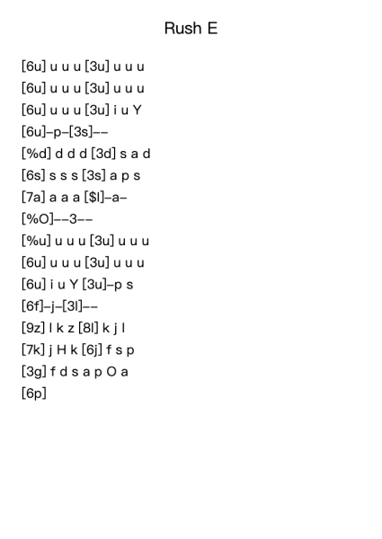 Rush E Roblox 鋼琴樂譜由 Sheet Music Boss - 編曲 Zoetricia Smedsibyl