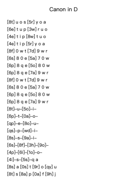 Canon in D Major, Pachelbel's Canon