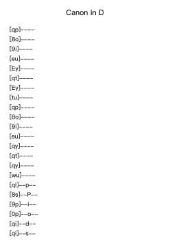 Canon and Gigue in D Major, P.37