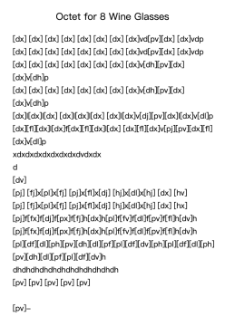 Original arrangement, Luka Ison, Octet for 8 wine glasses, transcribe for piano solo