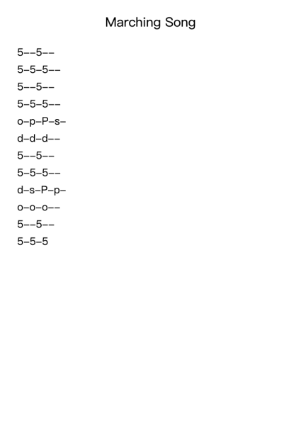 Marching Song