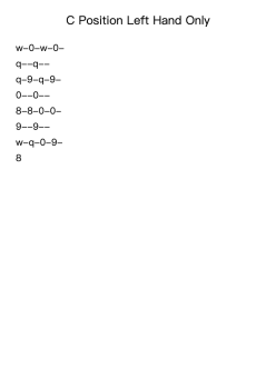 C Position Left Hand Only--Easy