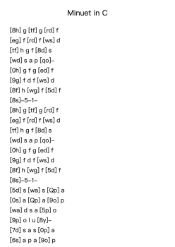 Minuet in C