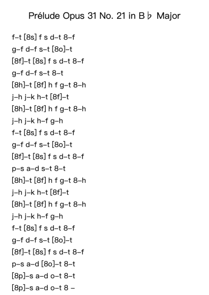 Prélude Opus 31 No. 21 in B♭ Major