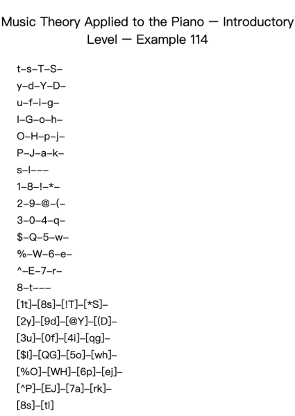 Music Theory Applied to the Piano – Introductory Level – Example 114