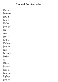 Etude 4 For Accordion