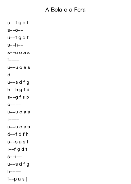 A Bela e a Fera Roblox Piano Sheets by Disney-Arr.Ution Foxwer