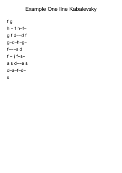 Example One line Kabalevsky