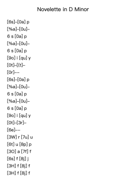 Novelette in D Minor