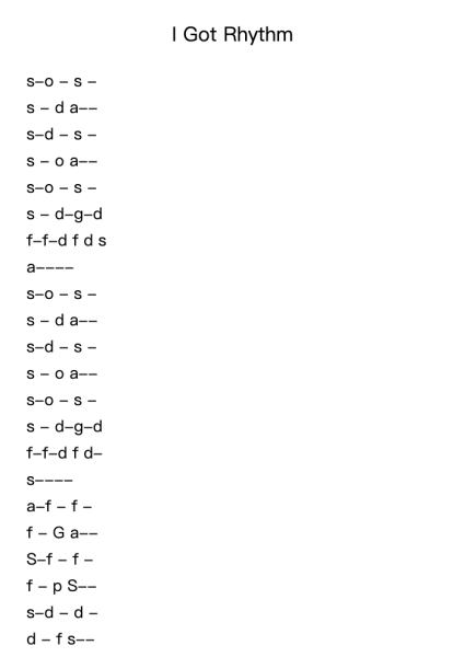 I Got Rhythm