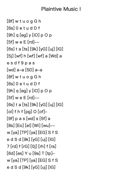 Plaintive Music I