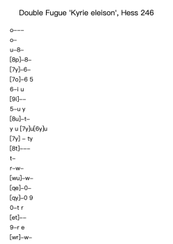 Double Fugue 'Kyrie eleison', Hess 246
