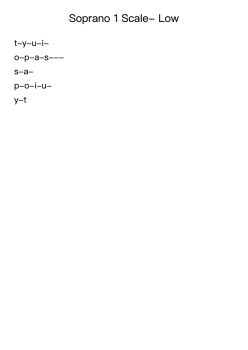 Soprano 1 Scale- Low