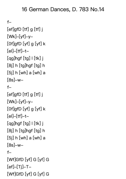 16 German Dances, D. 783 No.14