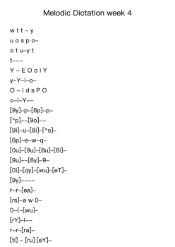 Melodic Dictation week 4