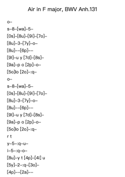Air in F Major, BWV Anh. 131