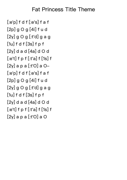 Fat Princess Title Theme