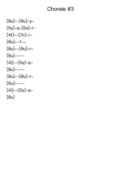 Chorale #3