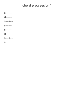 chord progression 1