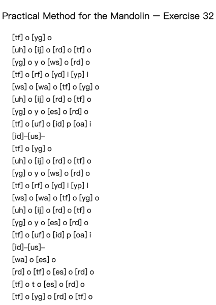 Practical Method for the Mandolin – Exercise 32: Melodie